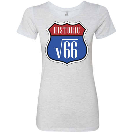 T-Shirts Heather White / Small Route v66 Women's Triblend T-Shirt