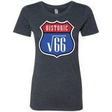 T-Shirts Vintage Navy / Small Route v66 Women's Triblend T-Shirt