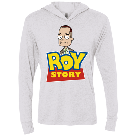 T-Shirts Heather White / X-Small Roy Story Triblend Long Sleeve Hoodie Tee