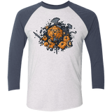 T-Shirts Heather White/Indigo / X-Small RPG UNITED Men's Triblend 3/4 Sleeve