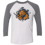 T-Shirts Heather White/Premium Heather / X-Small RPG UNITED Men's Triblend 3/4 Sleeve