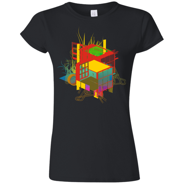 T-Shirts Black / S Rubik's Building Junior Slimmer-Fit T-Shirt