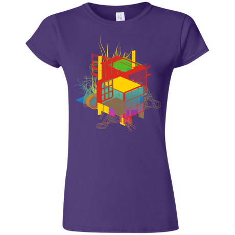 T-Shirts Purple / S Rubik's Building Junior Slimmer-Fit T-Shirt
