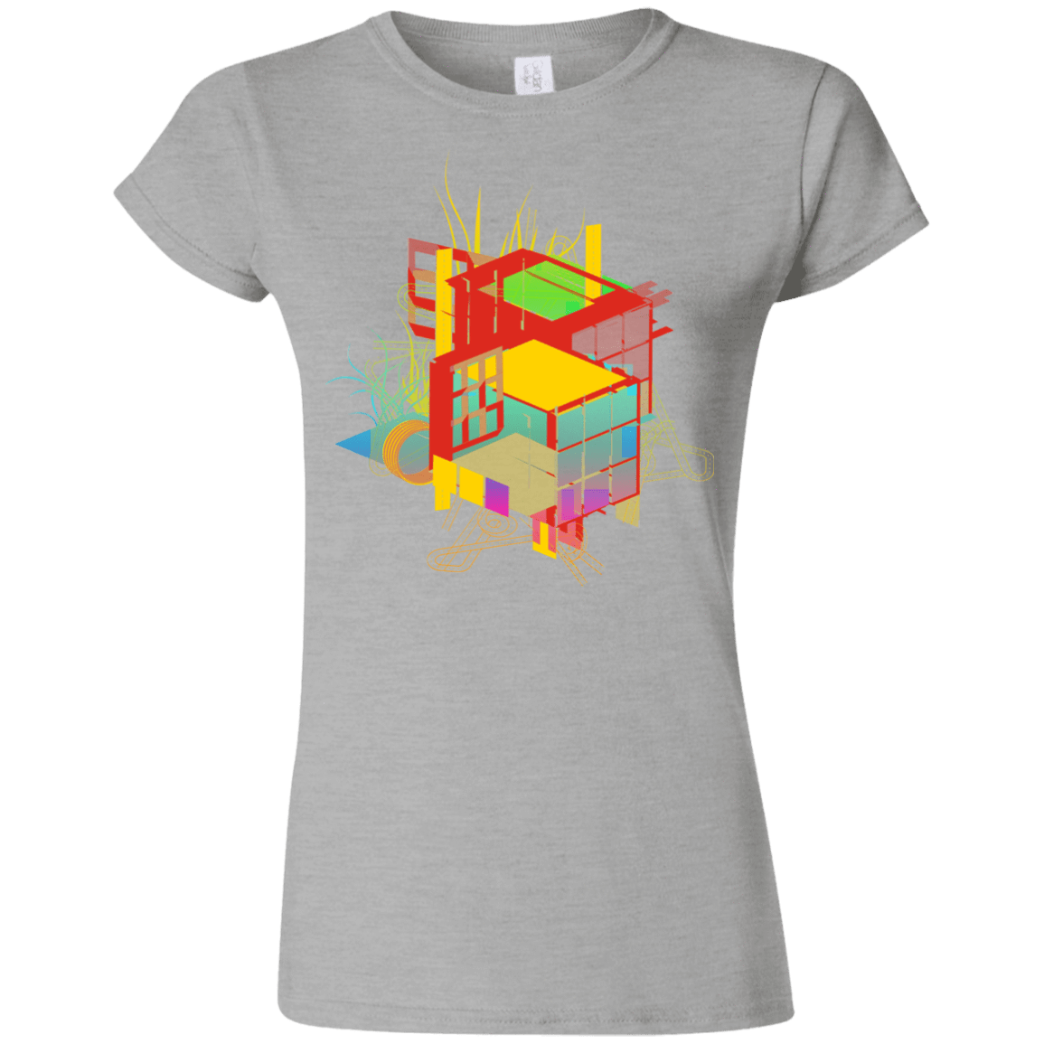 T-Shirts Sport Grey / S Rubik's Building Junior Slimmer-Fit T-Shirt