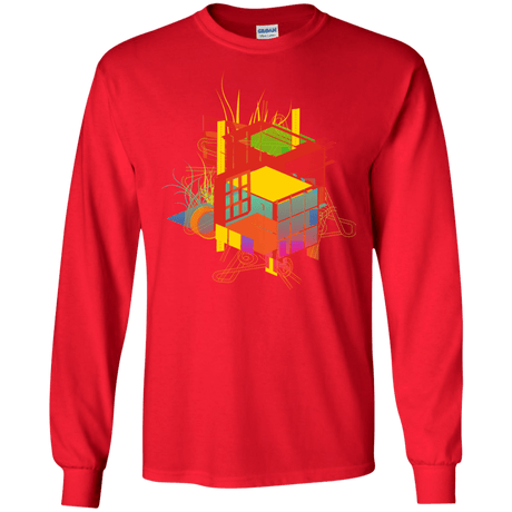 T-Shirts Red / S Rubik's Building Men's Long Sleeve T-Shirt