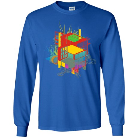 T-Shirts Royal / S Rubik's Building Men's Long Sleeve T-Shirt