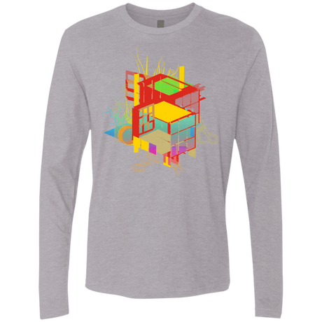 T-Shirts Heather Grey / S Rubik's Building Men's Premium Long Sleeve