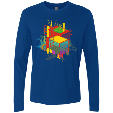 T-Shirts Royal / S Rubik's Building Men's Premium Long Sleeve