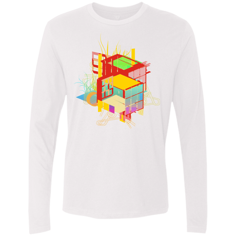 T-Shirts White / S Rubik's Building Men's Premium Long Sleeve