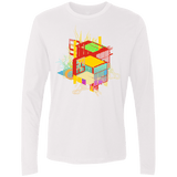 T-Shirts White / S Rubik's Building Men's Premium Long Sleeve