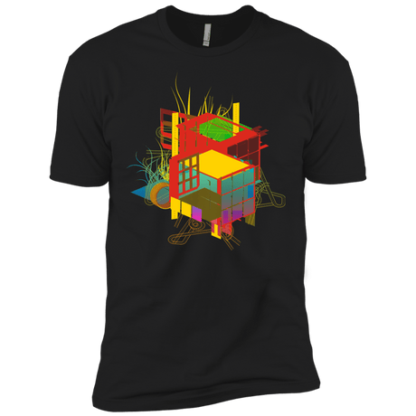 T-Shirts Black / X-Small Rubik's Building Men's Premium T-Shirt