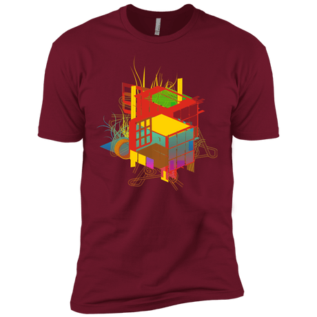 T-Shirts Cardinal / X-Small Rubik's Building Men's Premium T-Shirt