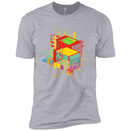 T-Shirts Heather Grey / X-Small Rubik's Building Men's Premium T-Shirt