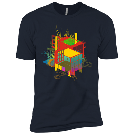 T-Shirts Midnight Navy / X-Small Rubik's Building Men's Premium T-Shirt
