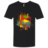 T-Shirts Black / X-Small Rubik's Building Men's Premium V-Neck