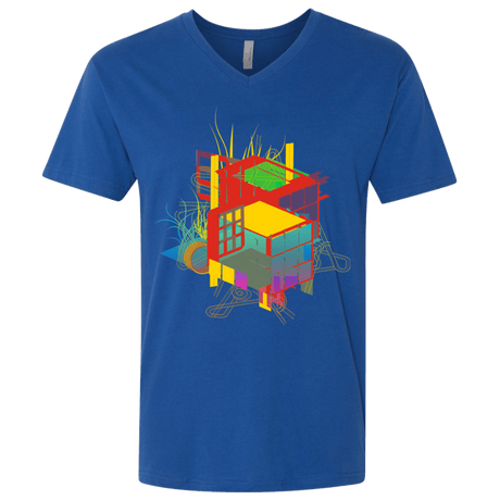 T-Shirts Royal / X-Small Rubik's Building Men's Premium V-Neck