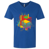 T-Shirts Royal / X-Small Rubik's Building Men's Premium V-Neck