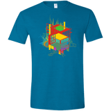 T-Shirts Antique Sapphire / S Rubik's Building Men's Semi-Fitted Softstyle