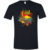 T-Shirts Black / X-Small Rubik's Building Men's Semi-Fitted Softstyle