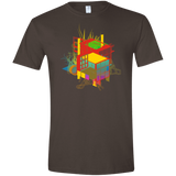 T-Shirts Dark Chocolate / S Rubik's Building Men's Semi-Fitted Softstyle