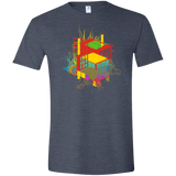 T-Shirts Heather Navy / S Rubik's Building Men's Semi-Fitted Softstyle