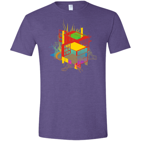 T-Shirts Heather Purple / S Rubik's Building Men's Semi-Fitted Softstyle