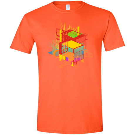 T-Shirts Orange / S Rubik's Building Men's Semi-Fitted Softstyle
