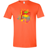 T-Shirts Orange / S Rubik's Building Men's Semi-Fitted Softstyle