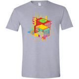 T-Shirts Sport Grey / X-Small Rubik's Building Men's Semi-Fitted Softstyle