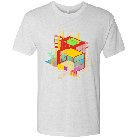 T-Shirts Heather White / S Rubik's Building Men's Triblend T-Shirt