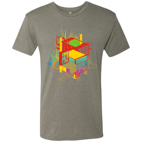 T-Shirts Venetian Grey / S Rubik's Building Men's Triblend T-Shirt