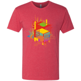 T-Shirts Vintage Red / S Rubik's Building Men's Triblend T-Shirt