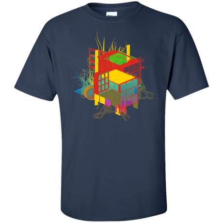 T-Shirts Navy / XLT Rubik's Building Tall T-Shirt
