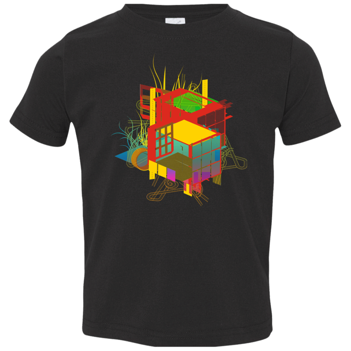 T-Shirts Black / 2T Rubik's Building Toddler Premium T-Shirt