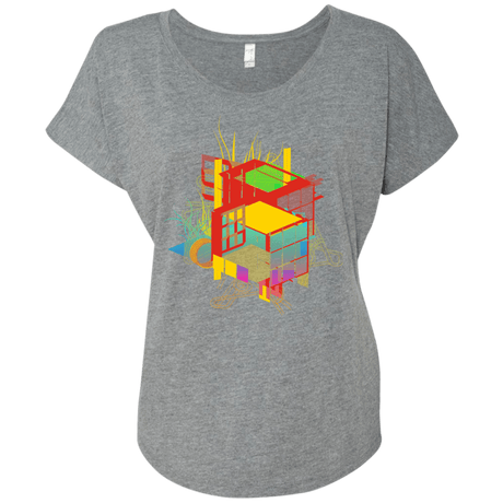 T-Shirts Premium Heather / X-Small Rubik's Building Triblend Dolman Sleeve