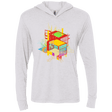 T-Shirts Heather White / X-Small Rubik's Building Triblend Long Sleeve Hoodie Tee