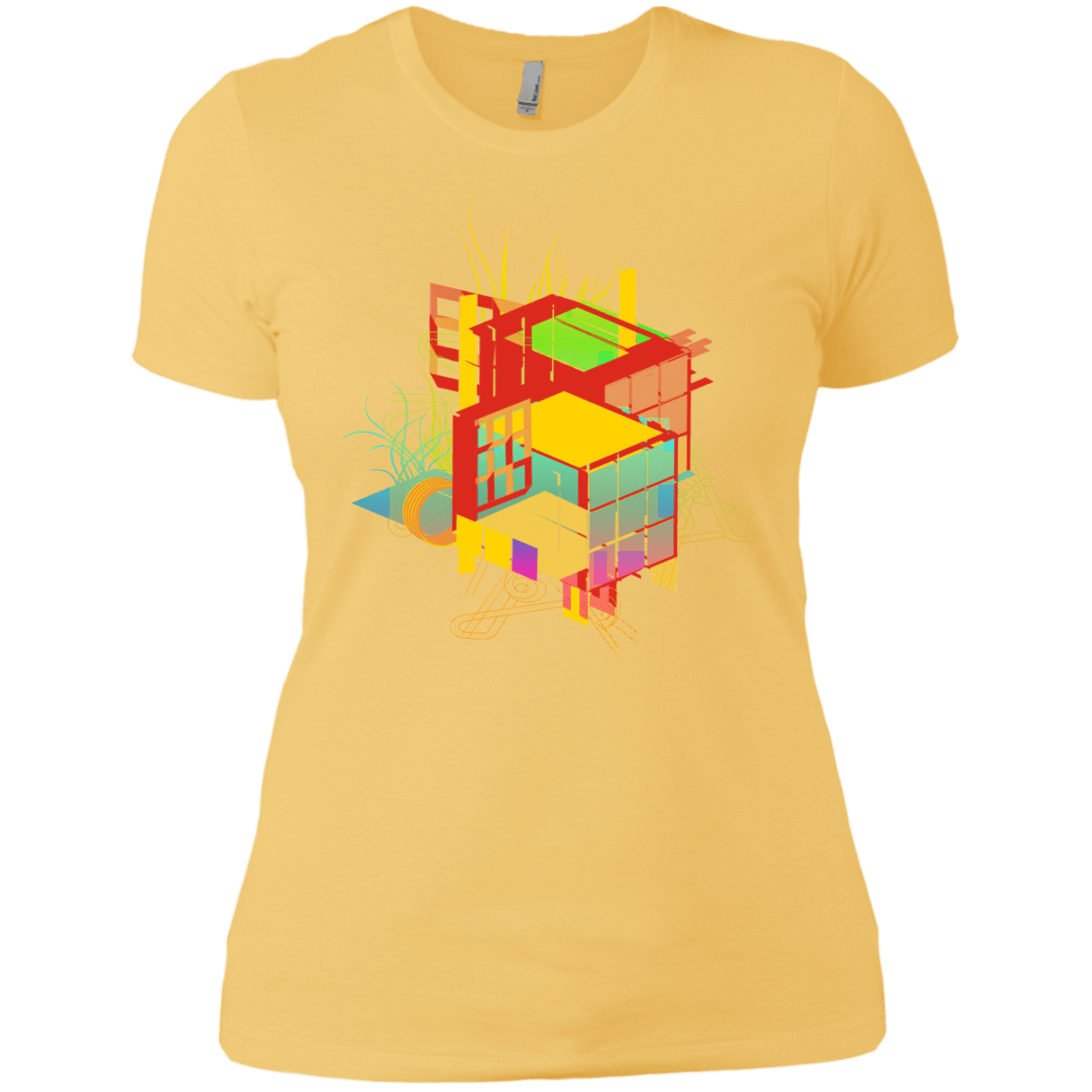 T-Shirts Banana Cream/ / X-Small Rubik's Building Women's Premium T-Shirt