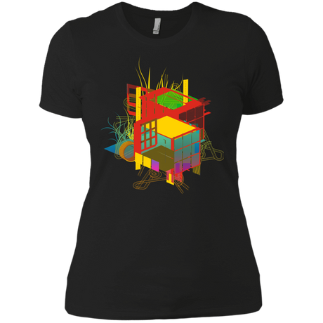 T-Shirts Black / X-Small Rubik's Building Women's Premium T-Shirt