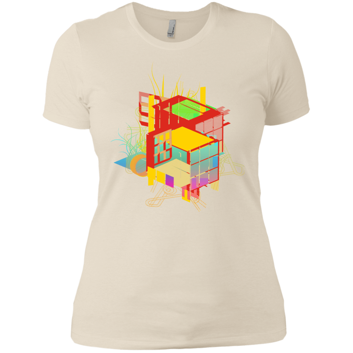 T-Shirts Ivory/ / X-Small Rubik's Building Women's Premium T-Shirt