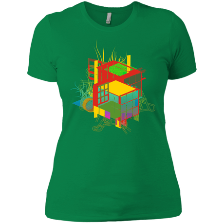 T-Shirts Kelly Green / X-Small Rubik's Building Women's Premium T-Shirt