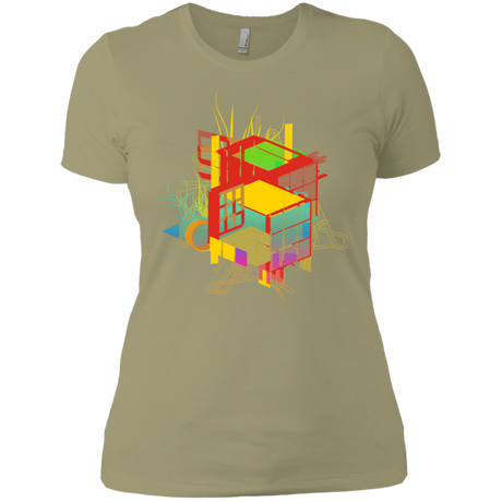 T-Shirts Light Olive / X-Small Rubik's Building Women's Premium T-Shirt