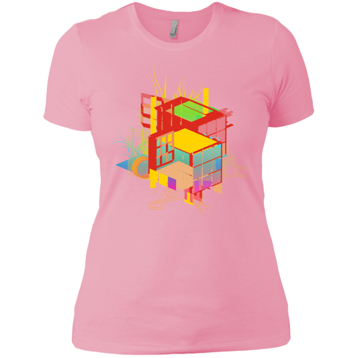T-Shirts Light Pink / X-Small Rubik's Building Women's Premium T-Shirt