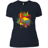 T-Shirts Midnight Navy / X-Small Rubik's Building Women's Premium T-Shirt