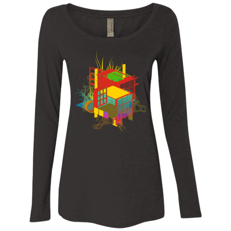 T-Shirts Vintage Black / S Rubik's Building Women's Triblend Long Sleeve Shirt