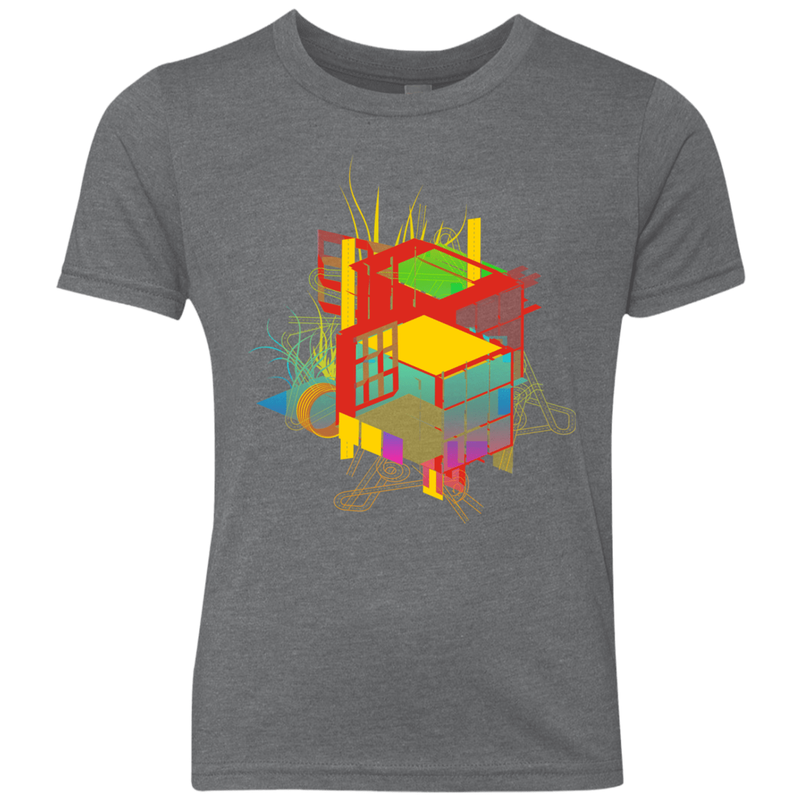 T-Shirts Premium Heather / YXS Rubik's Building Youth Triblend T-Shirt