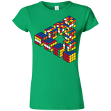 T-Shirts Irish Green / S Rubiks Cube Penrose Triangle Junior Slimmer-Fit T-Shirt