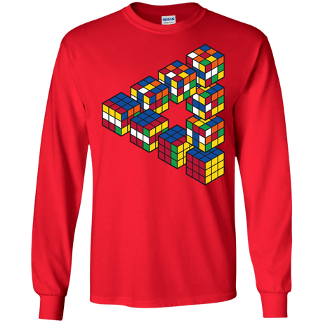 Rubiks Cube Penrose Triangle Men's Long Sleeve T-Shirt