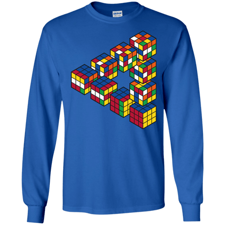 Rubiks Cube Penrose Triangle Men's Long Sleeve T-Shirt