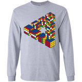 Rubiks Cube Penrose Triangle Men's Long Sleeve T-Shirt