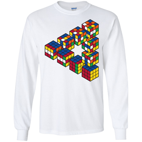 Rubiks Cube Penrose Triangle Men's Long Sleeve T-Shirt